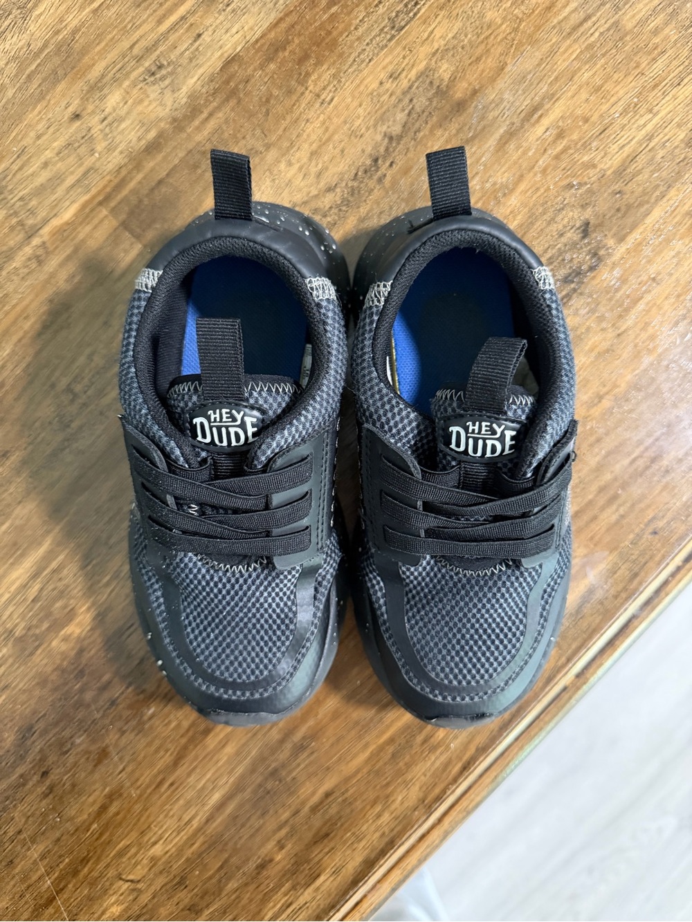 Hey Dude Kids Black and gray Mesh Sneakers